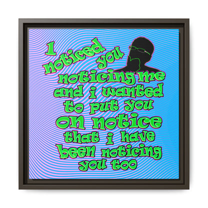 noticed you noticing - framed canvas art (light blue-purple wave)