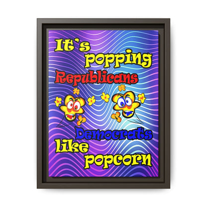 popping like popcorn - framed canvas art (purple wave)