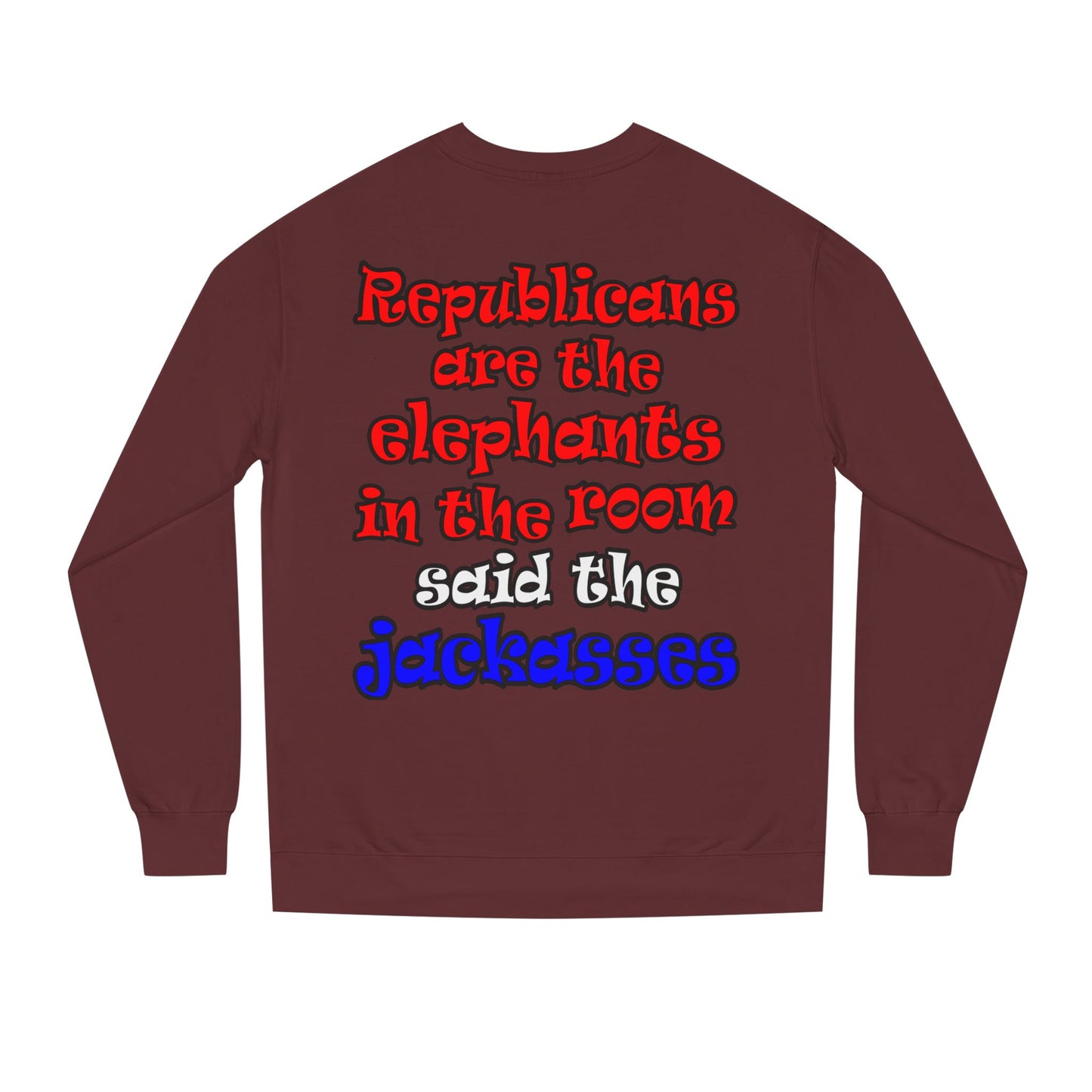 donkeys and elephants - Unisex Crew Neck Sweatshirt