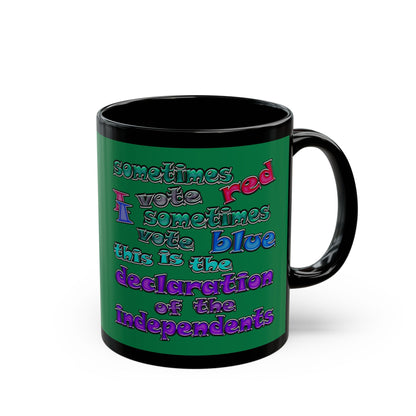 declaration of the independents - Black Mug (dark green)