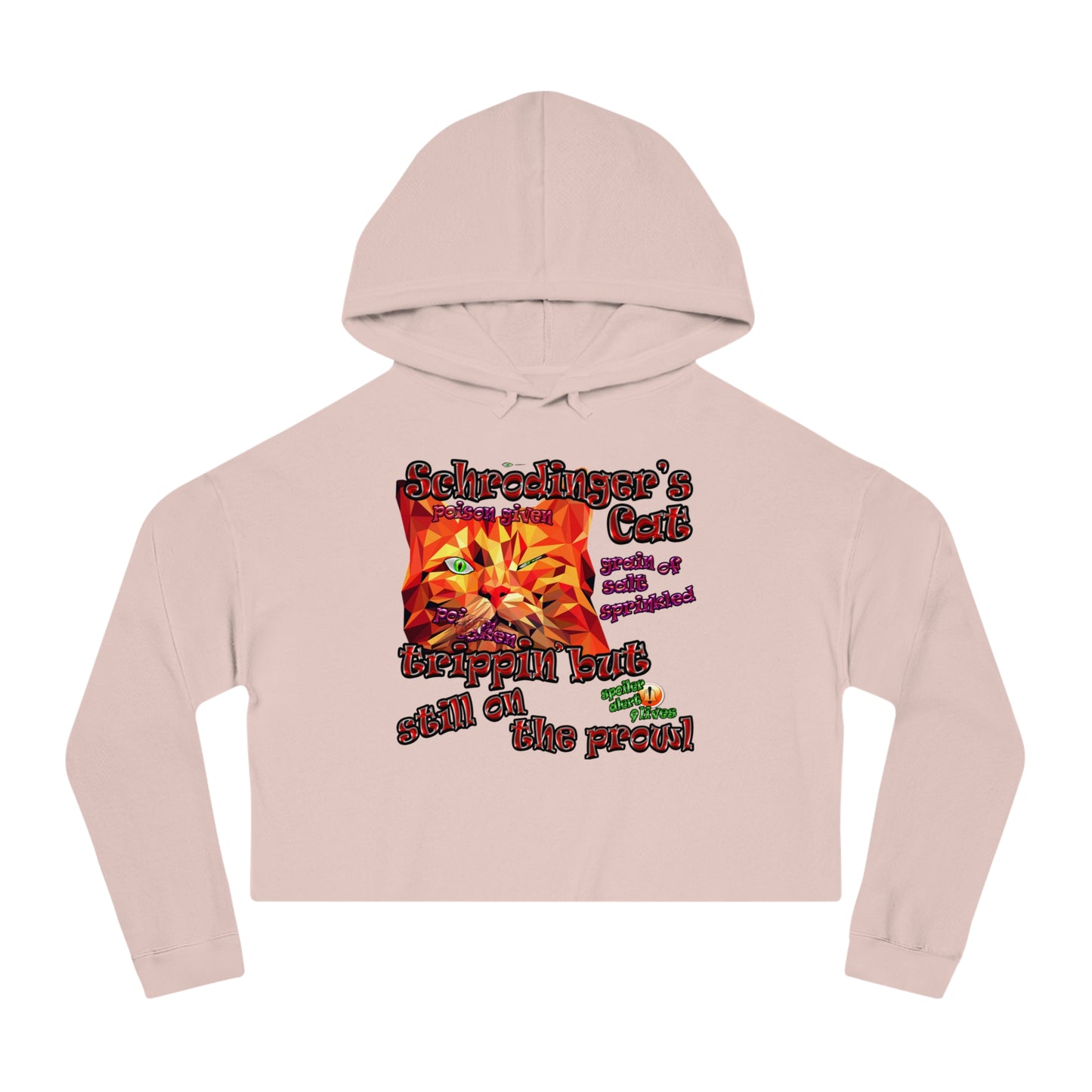 schrodinger's cat - Women’s Cropped Hooded Sweatshirt