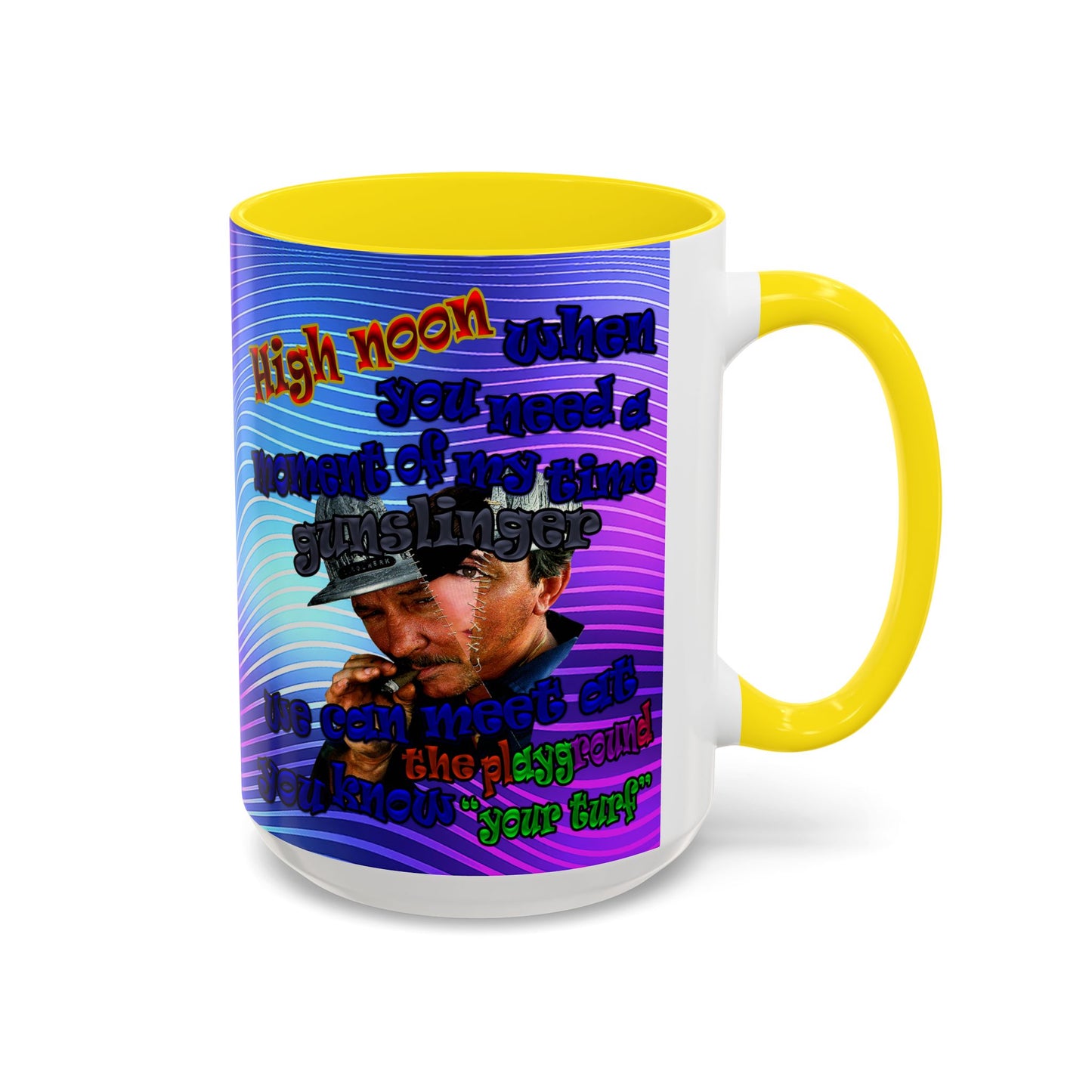high noon - Accent Mug (purple wave)