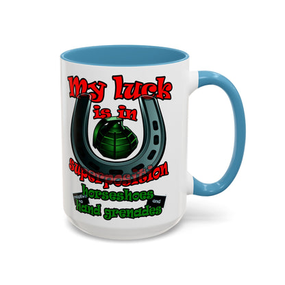 my luck - Accent Mug (white)