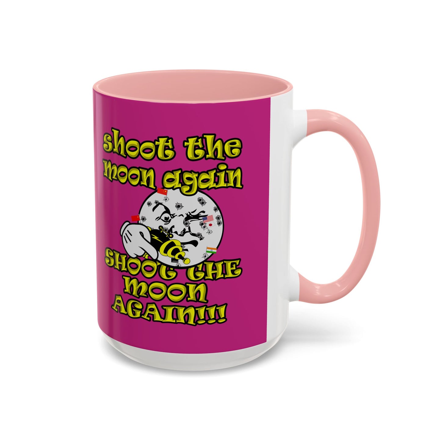 shoot the moon again - Accent Mug (pink)