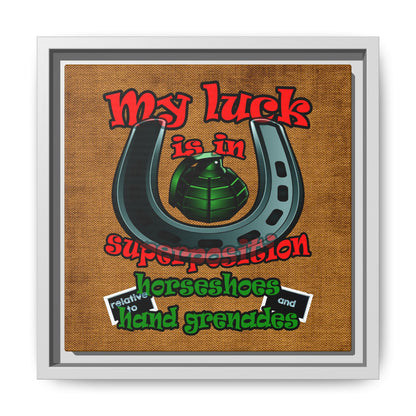 my luck - framed canvas art (brown papyrus)