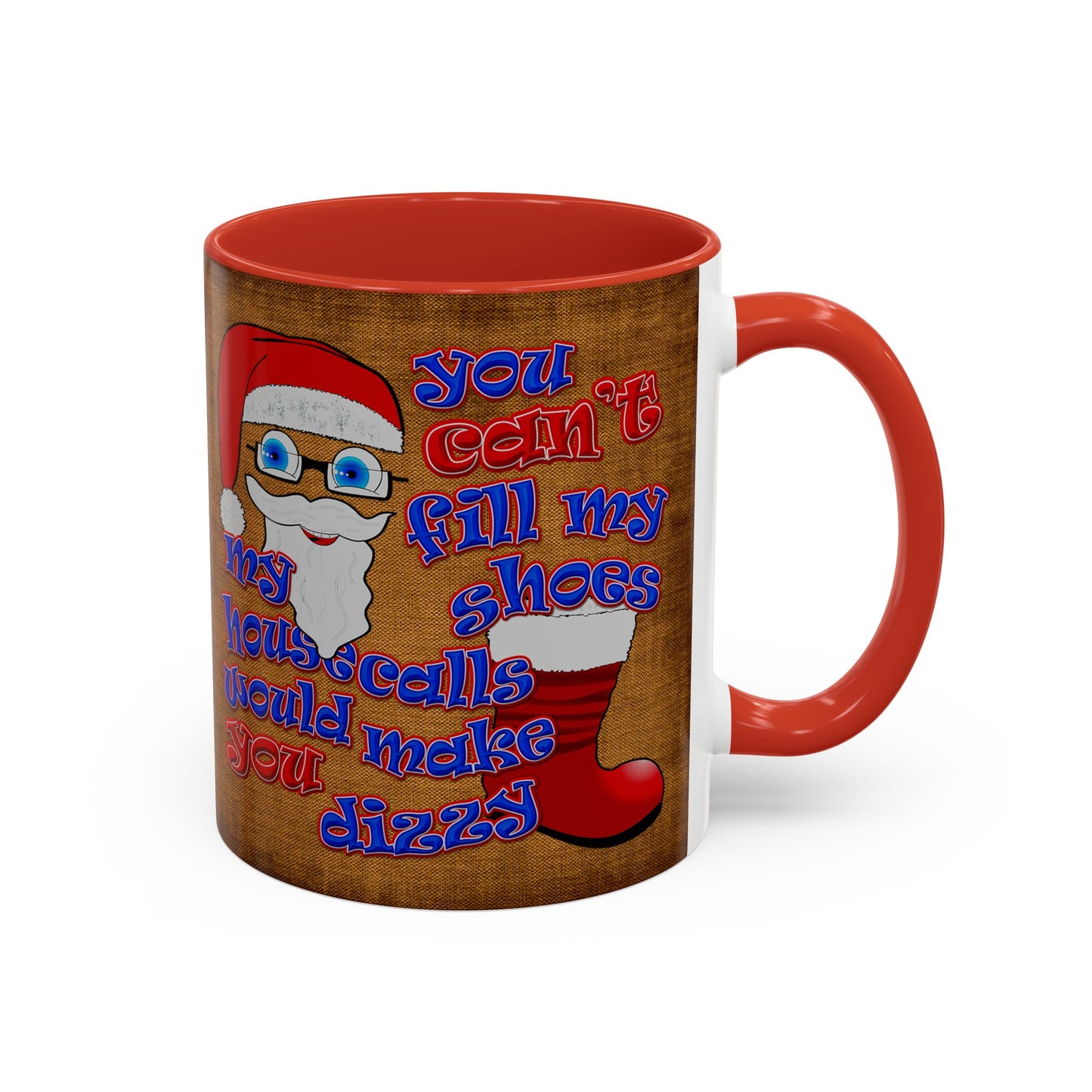 santa's shoes - Accent Mug (brown papyrus)