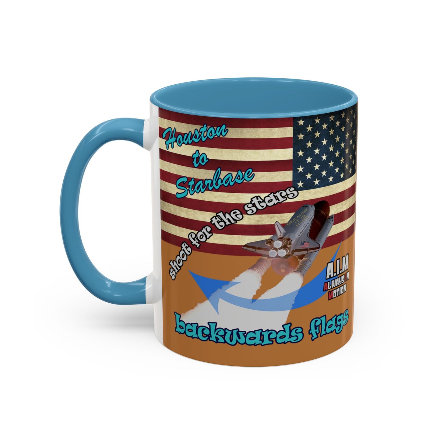 shoot for the stars - Accent Mug (light brown)