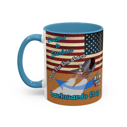 shoot for the stars - Accent Mug (light brown)