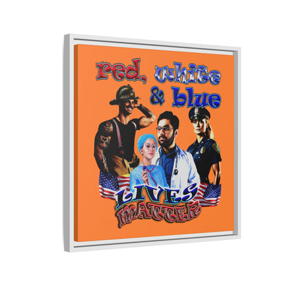 rw&b lives matter - framed canvas art (crusta)