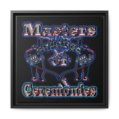 em cee squared - framed canvas art (black)