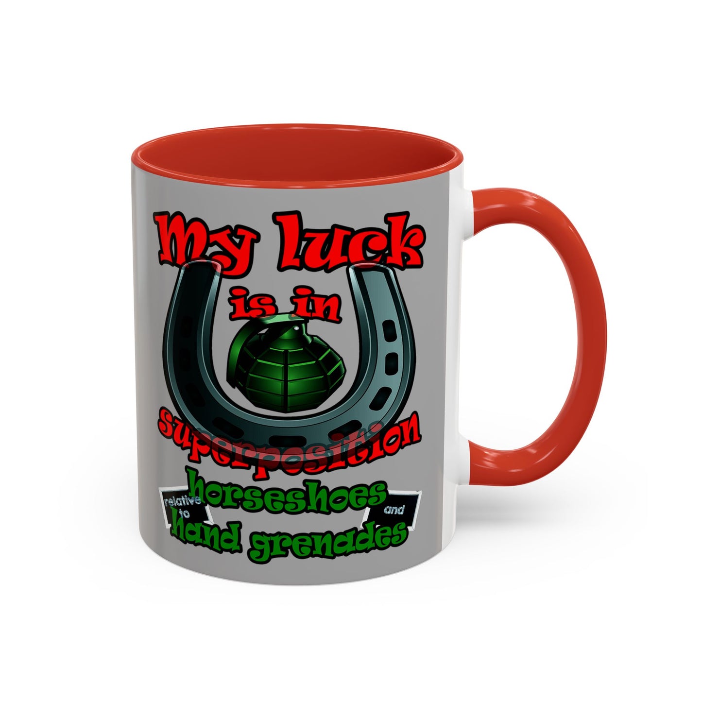 my luck - Accent Mug (light grey)