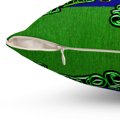 og - Spun Polyester Square Pillow - ('snoops' background)