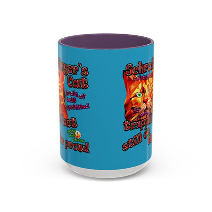 schrodinger's cat - Accent Mug (turquoise)