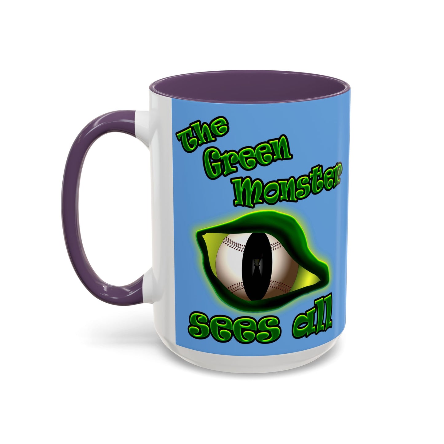 green monster - Accent Mug (light blue)
