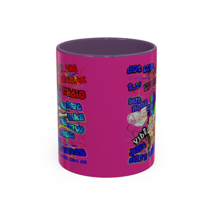 drop the beat - Accent Mug (pink)