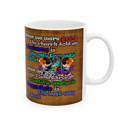 doggystyle - White Mug (brown papyrus)