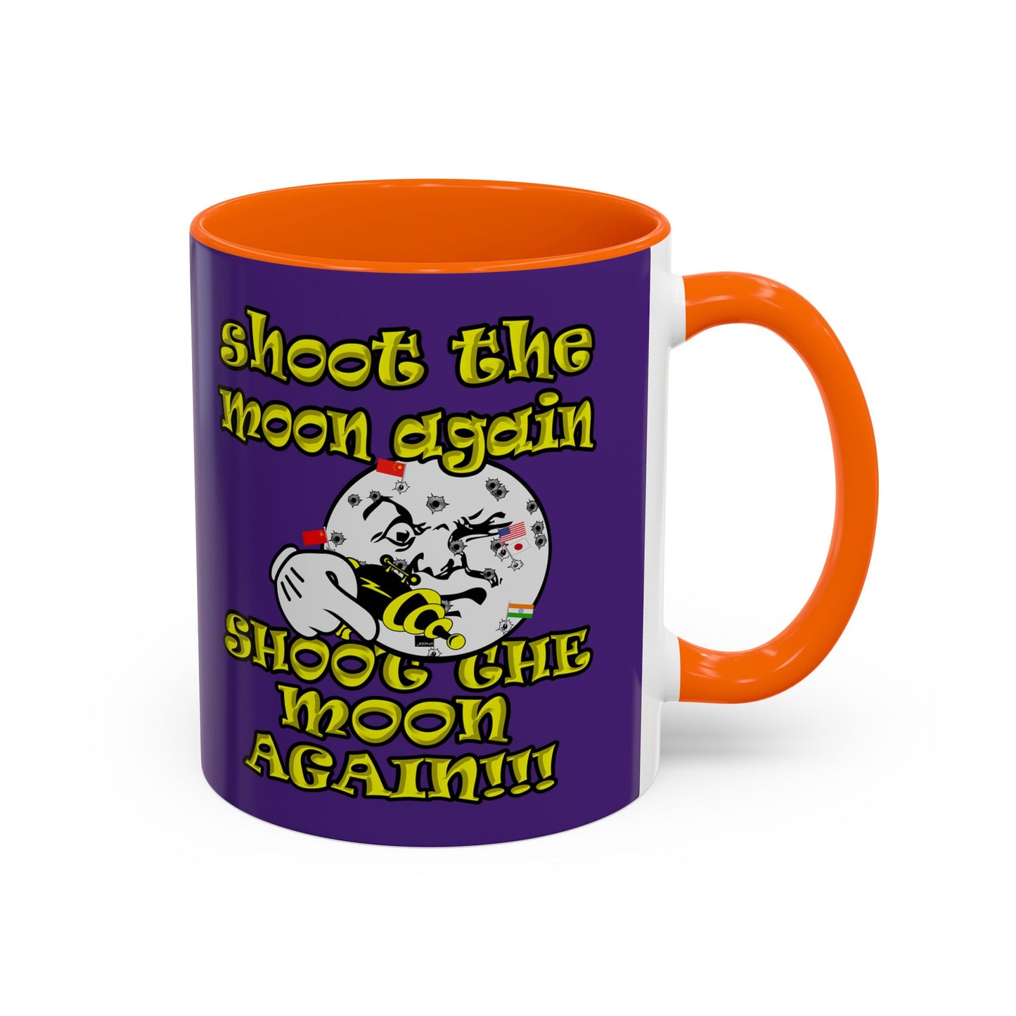 shoot the moon again - Accent Mug (purple)