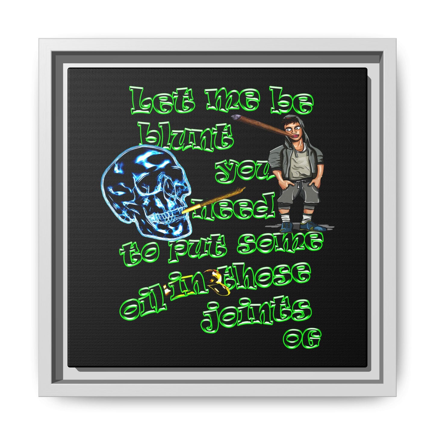 og - framed canvas art (black)