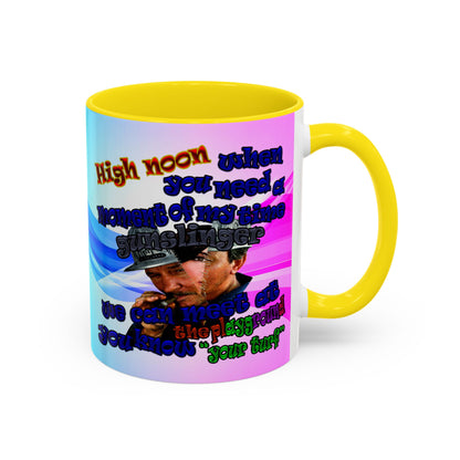 high noon - Accent Mug (light blue-pink wave)