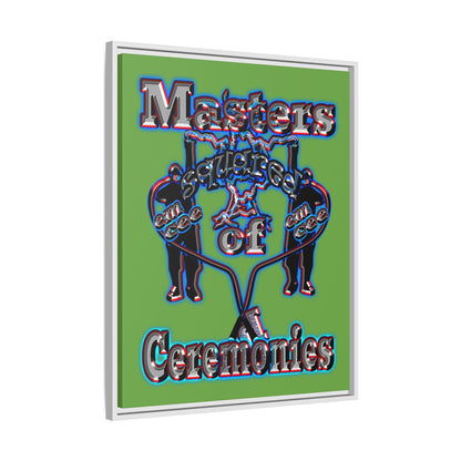 em cee squared - framed canvas art (green)