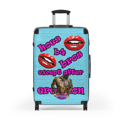 hoes b4 bros - Suitcase (faded blue)
