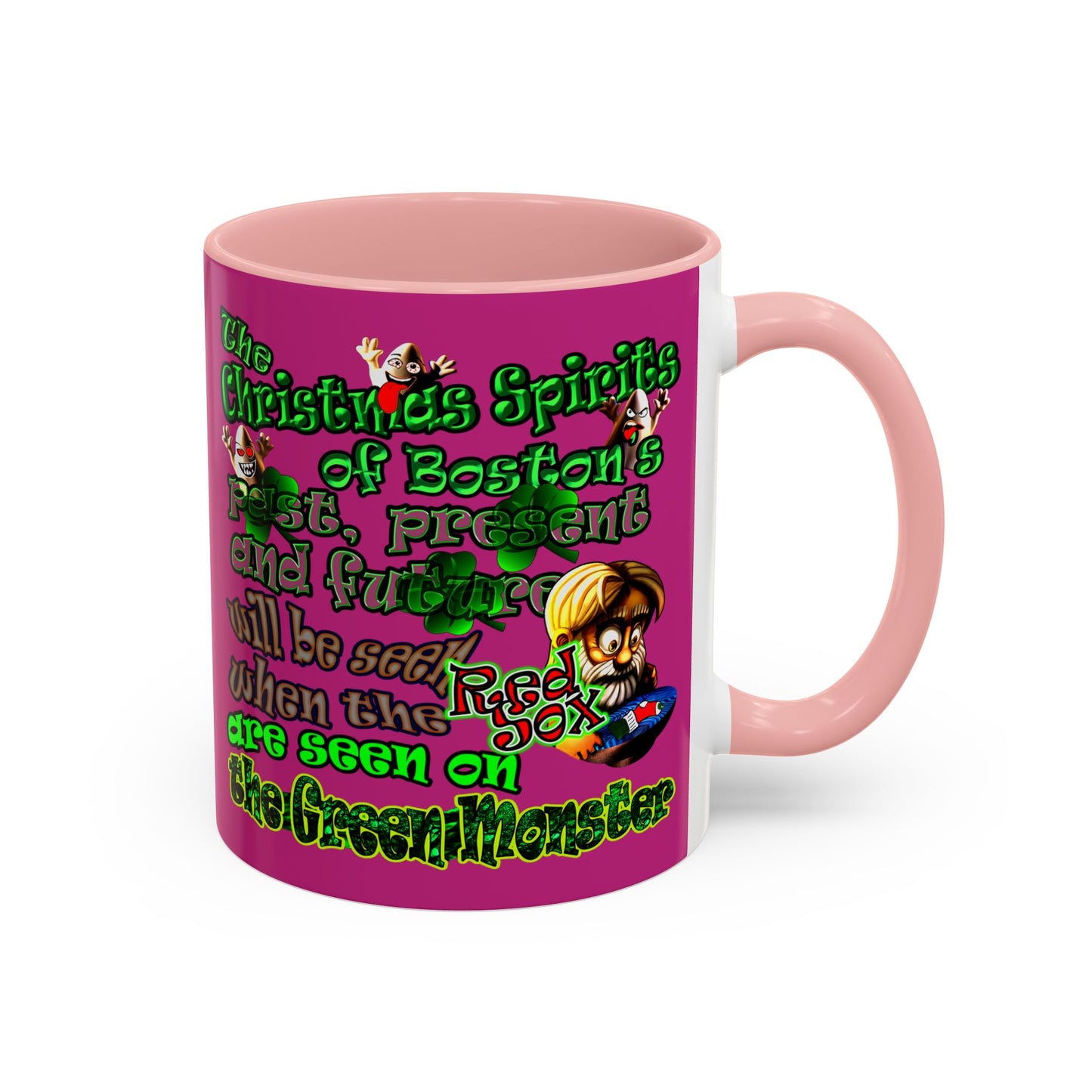 christmas spirits of boston - Accent Mug (pink)