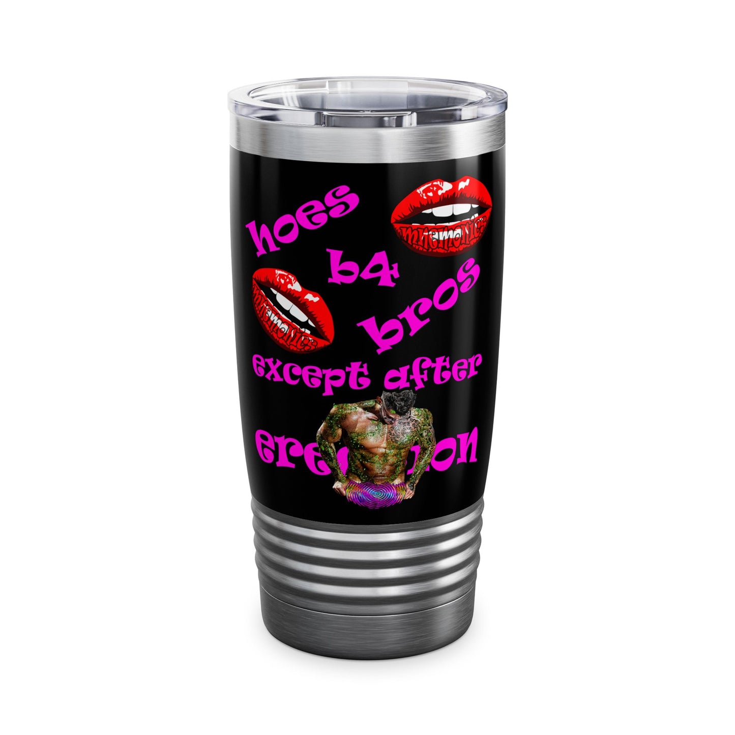 hoes b4 bros - Ringneck Tumbler, 20oz (black)