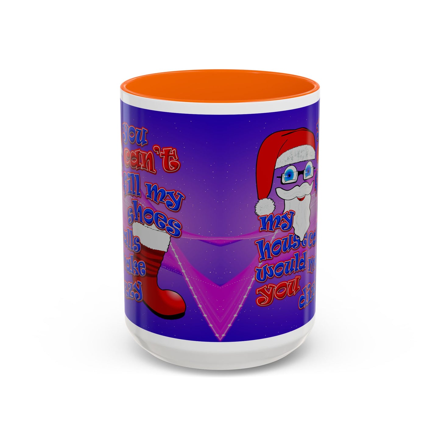 santa's shoes - Accent Mug (purple-pink wave)