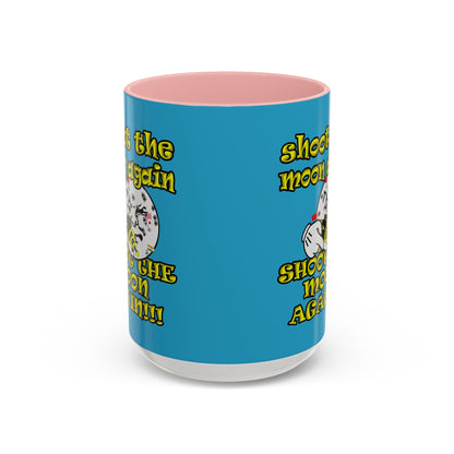 shoot the moon again - Accent Mug (turquoise)