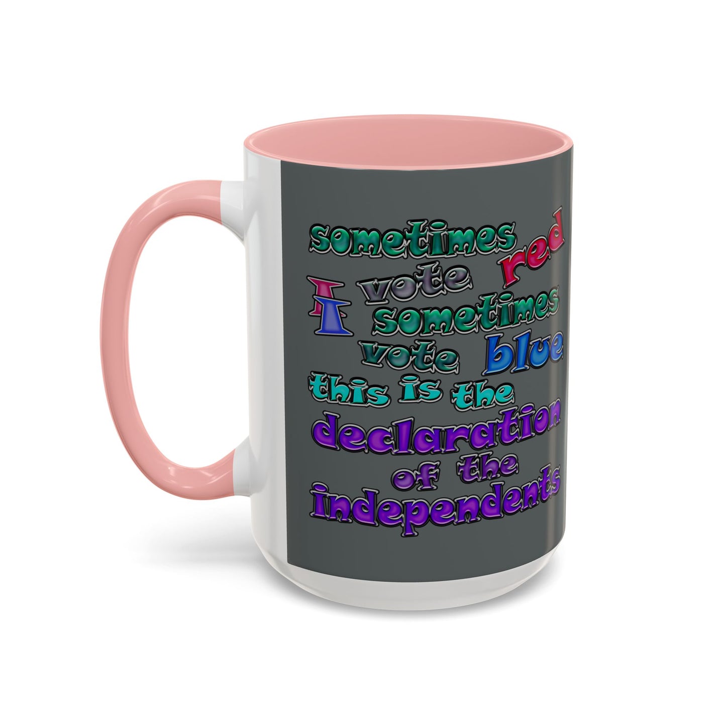 declaration of the independents - Accent Mug (dark grey)