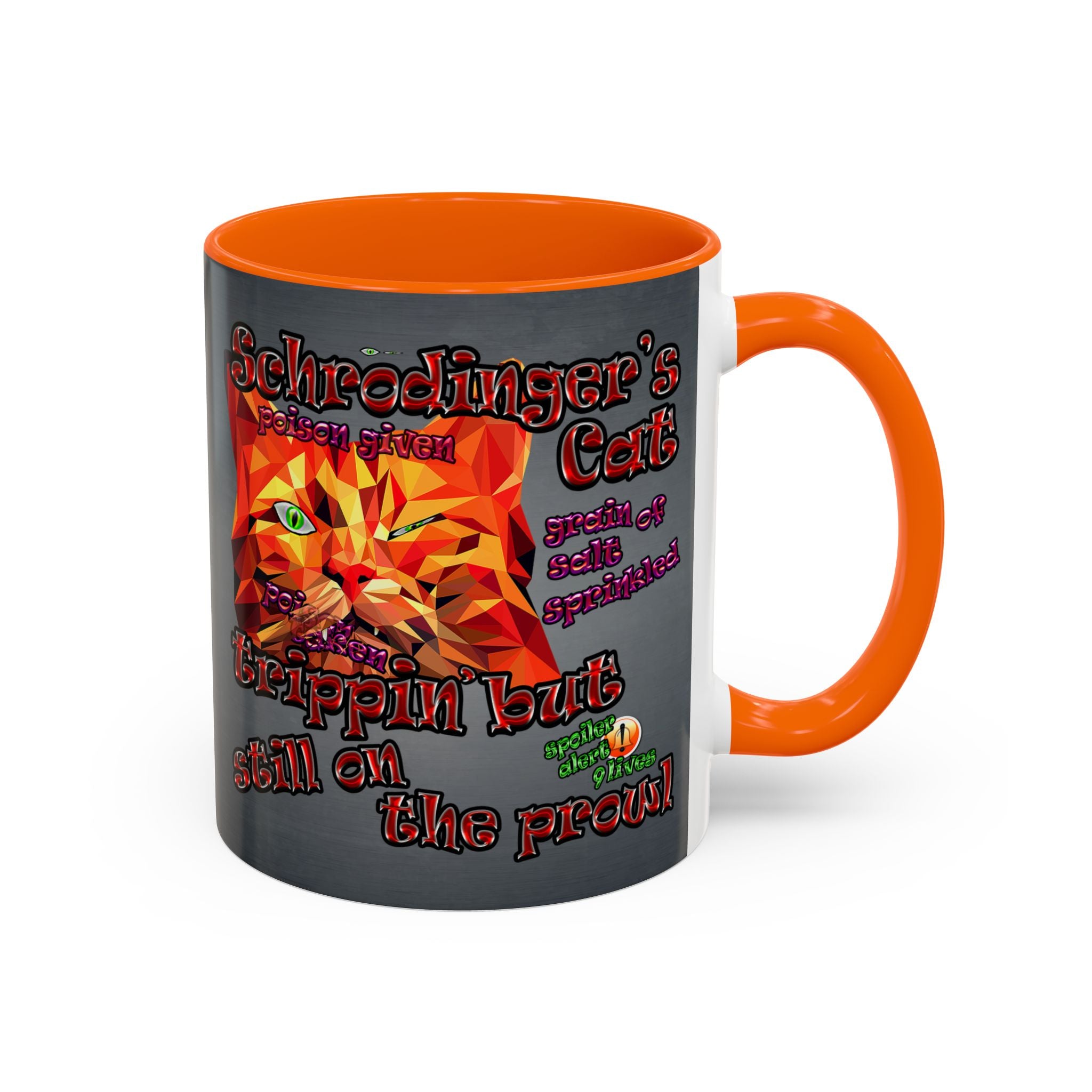 schrodinger's cat - Accent Mug (grey-light grey)