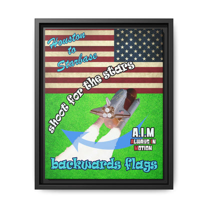 shoot for the stars - framed canvas art (green turf)