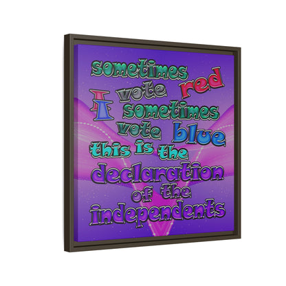 declaration of the independents - framed canvas art (purple-pink wave)
