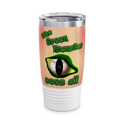 green monster - Ringneck Tumbler, 20oz (yellow-orange wave)