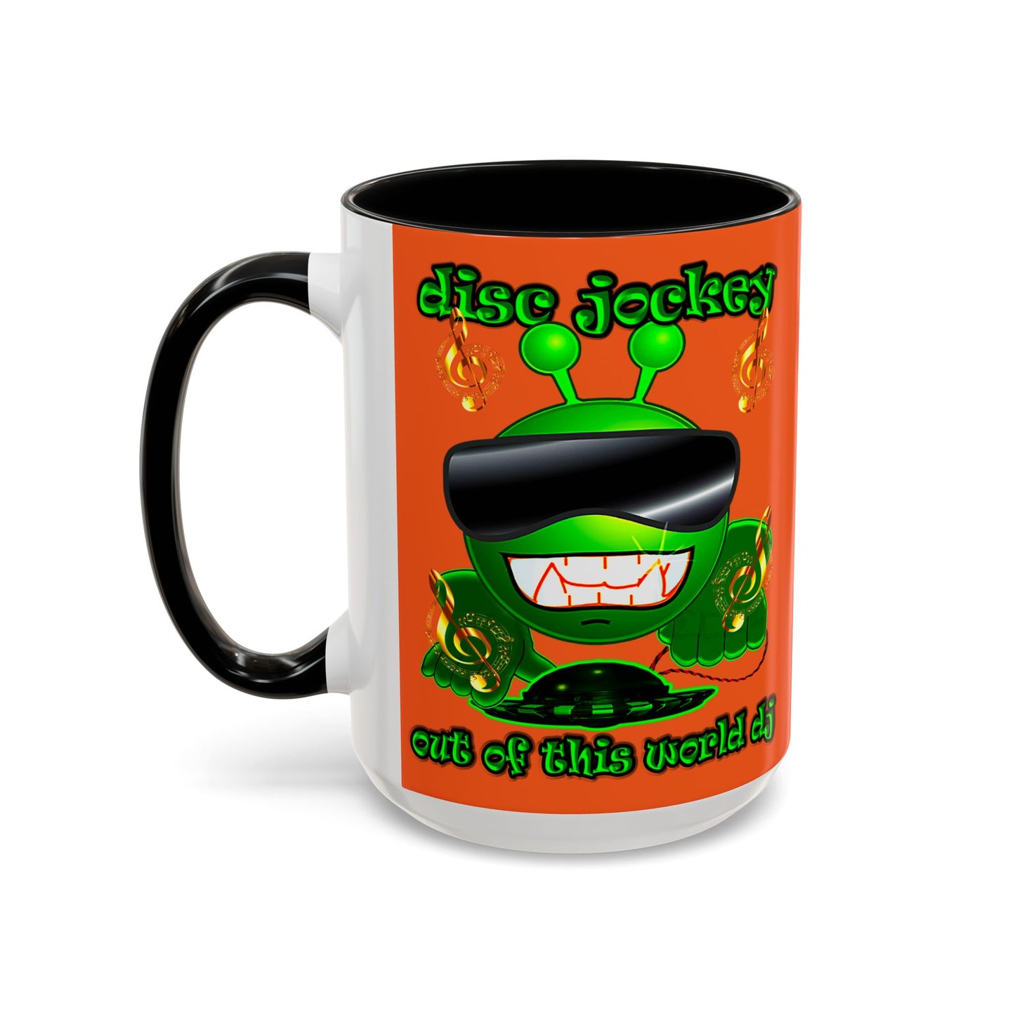 disc jockey - Accent Mug (orange)