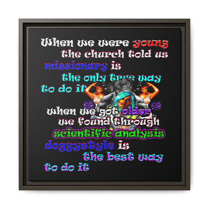 doggystyle - framed canvas art (black)