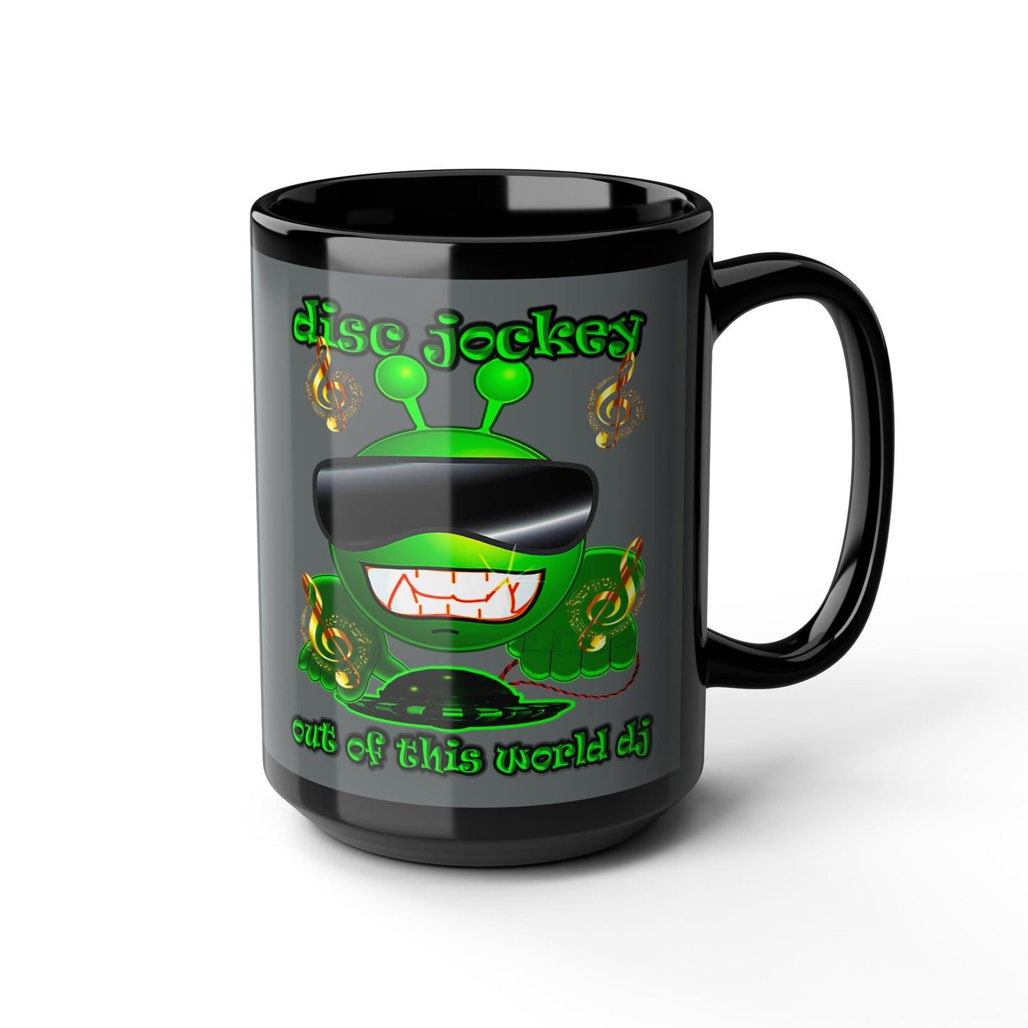disc jockey - Black Mug (dark grey)