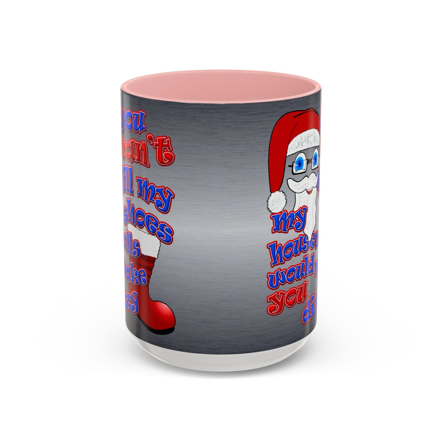 santa's shoes - Accent Mug (brushed nickel)