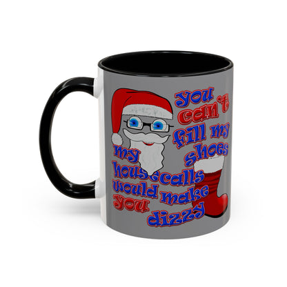 santa's shoes - Accent Mug (grey)
