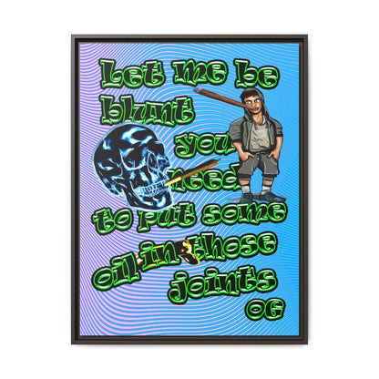 og - framed canvas art (light blue-purple wave)