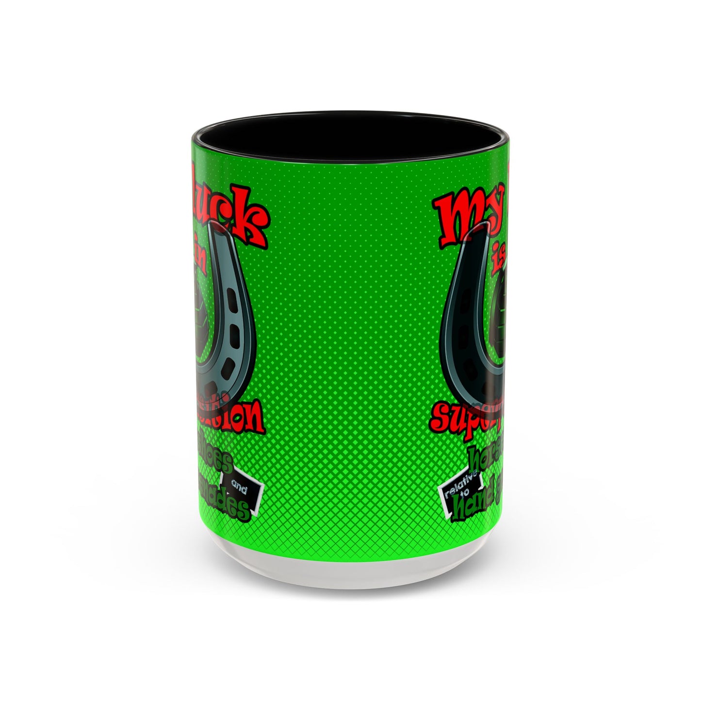 my luck - Accent Mug (logo green)
