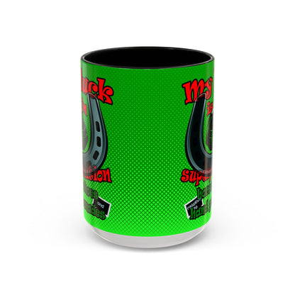 my luck - Accent Mug (logo green)