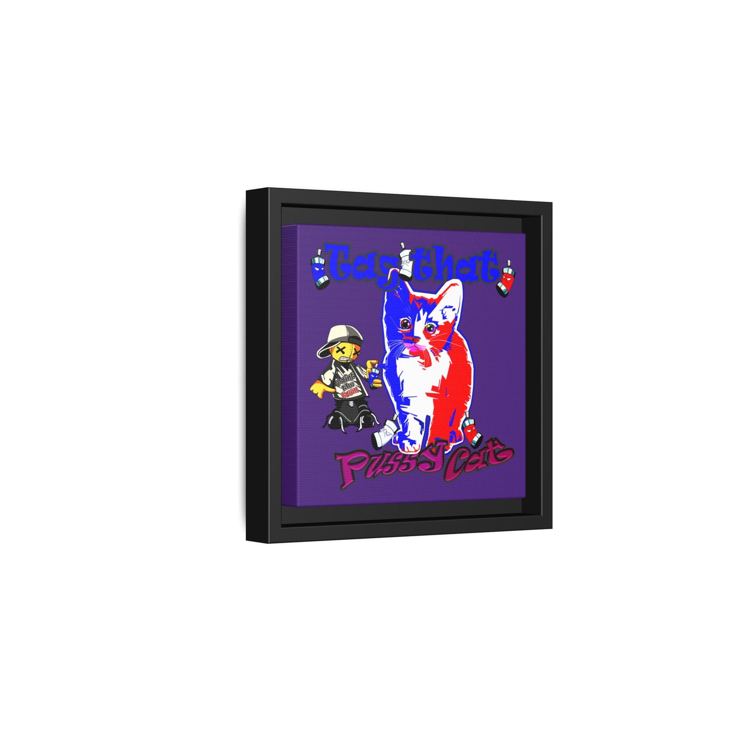 tag that - framed canvas art (purple)