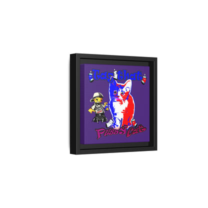 tag that - framed canvas art (purple)