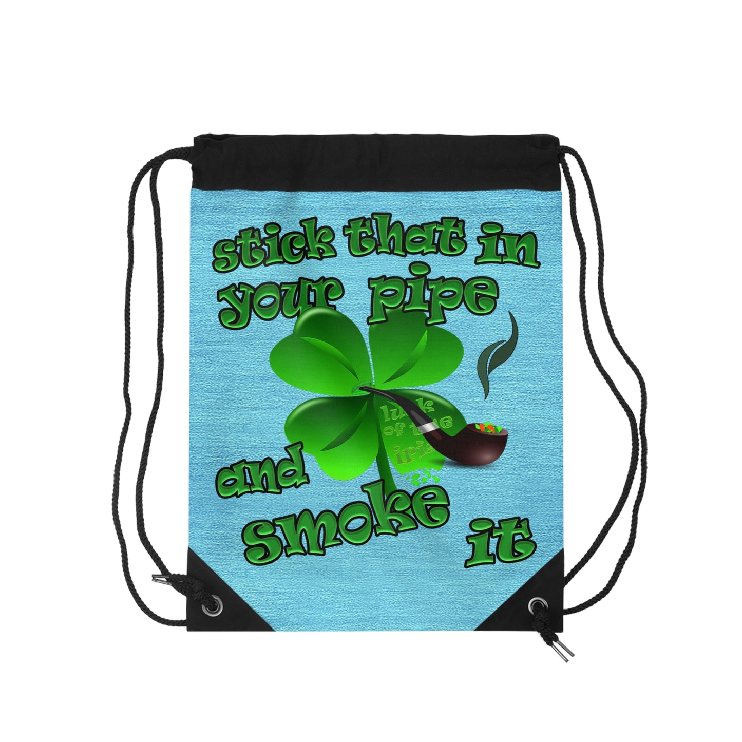 celtics logo - Drawstring Bag (faded blue)