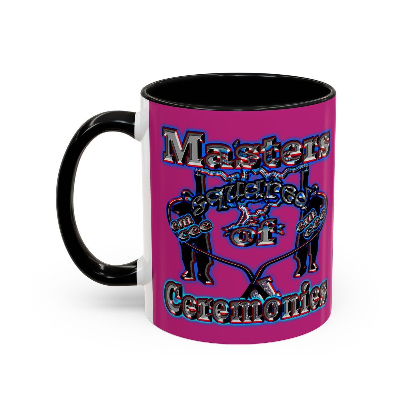 em cee squared - Accent Mug (pink)