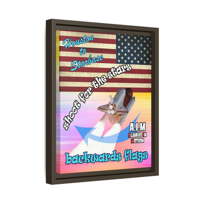 shoot for the stars - framed canvas art (color blur)