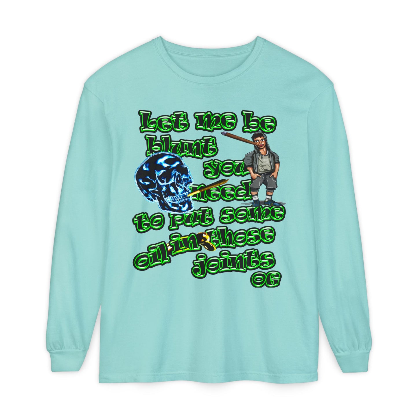 og - Unisex Garment-dyed Long Sleeve T-Shirt