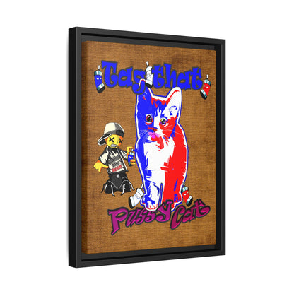 tag that - framed canvas art (brown papyrus)