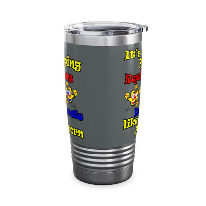 popping like popcorn - Ringneck Tumbler, 20oz (dark grey)